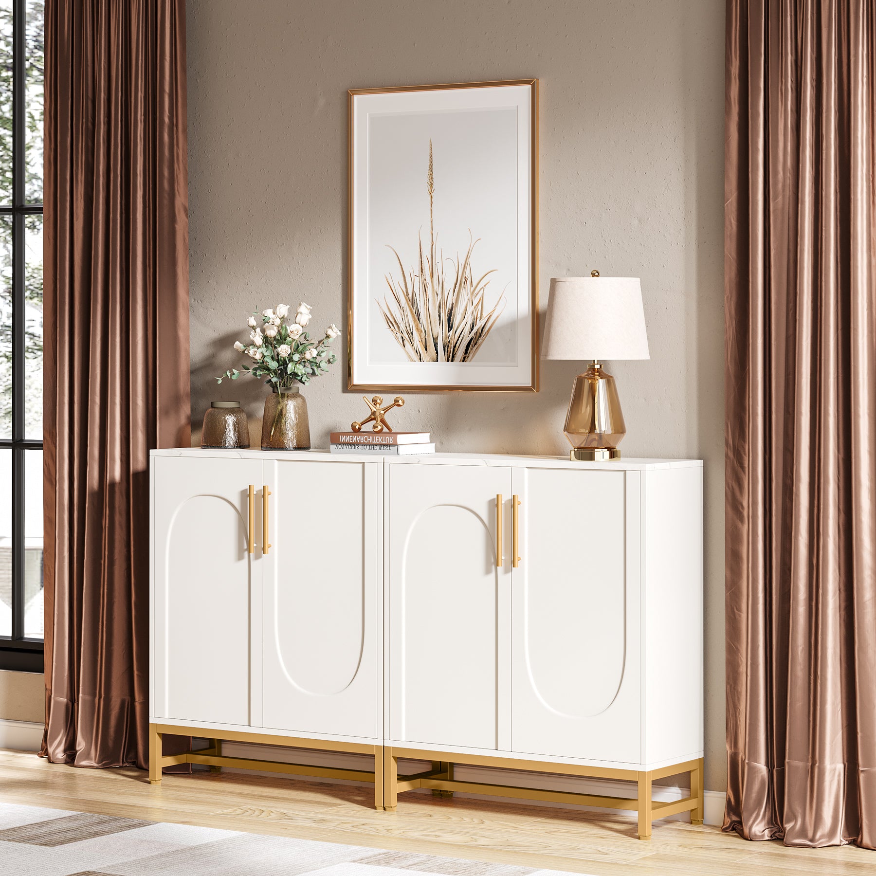 Sideboard Buffet Cabinet with with Adjustable Shelf